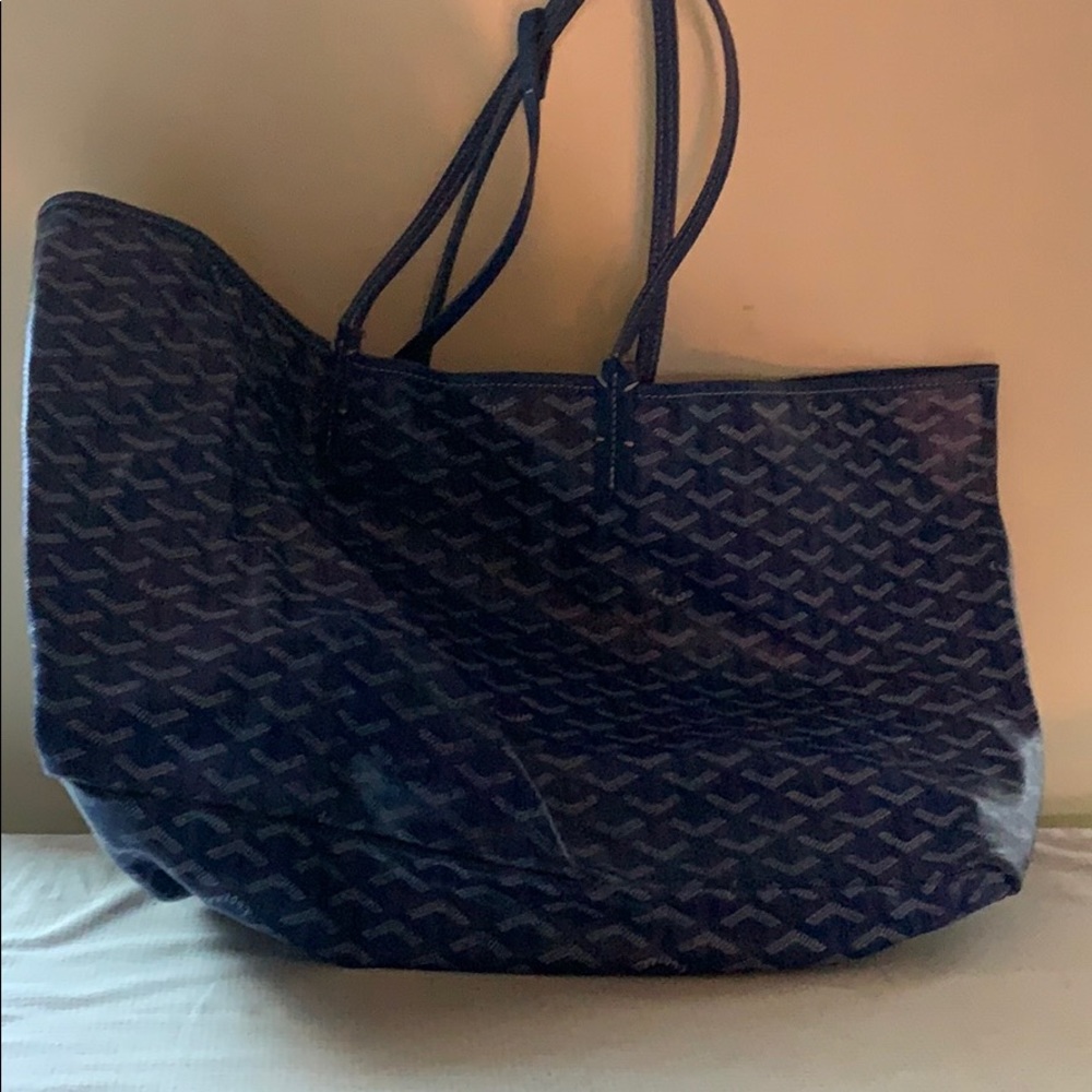 Goyard larger tote bag in royal blue